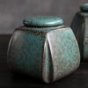 Keramik-Teedose mit Pflaumenblüten-Motiv und luftdichtem Verschluss Plum Blossom Ceramic Tea Caddy with Airtight Seal - Loose Leaf Storage - 2