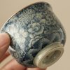 Klassisches Gongfu-Teeservice aus blau-weißem Porzellan mit Blumenmuster Vintage Blue & White Floral Chinese Gongfu Tea Set - Porcelain - 4