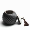 Handgefertigte Teedose „Twill“ aus Grobkeramik Twill Handcrafted Crude Pottery Tea Caddy | Loose Tea Storage - 9