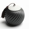 Handgefertigte Teedose „Twill“ aus Grobkeramik Twill Handcrafted Crude Pottery Tea Caddy | Loose Tea Storage - 8