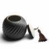 Handgefertigte Teedose „Twill“ aus Grobkeramik Twill Handcrafted Crude Pottery Tea Caddy | Loose Tea Storage - 5