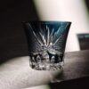 Indigo Bloom Legacy: Edo Kiriko Chrysanthemum Crystal Whisky Glass - 3