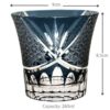 Indigo Bloom Legacy: Edo Kiriko Chrysanthemum Crystal Whisky Glass - 7