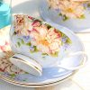 Feines Bone-China-Teeservice mit Blumenmuster und Servierständer Floral Bone China Afternoon Tea Set with Rack - 6