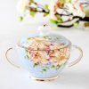 Feines Bone-China-Teeservice mit Blumenmuster und Servierständer Floral Bone China Afternoon Tea Set with Rack - 5
