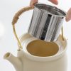 Weißes Keramik-Teeset mit Stövchen White Ceramic Tea Set with Warmer - Japanese Porcelain - 4