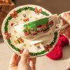 Porzellan-Teeset „Tea for One“ mit Weihnachtsbaum-Motiv Christmas Tree Porcelain Tea Set for One | Festive Teapot & Cup Set - 7