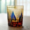 Edo Kiriko Handcrafted Amber Whisky Glass - Candlelight Serenade - 4