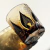 Edo Kiriko Handcrafted Amber Whisky Glass - Candlelight Serenade - 7