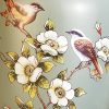 Keramik-Teedose „Grüner Vogel & Blume“ Green Bird & Flower Ceramic Tea Caddy - Decorative Loose Tea Tin - 4
