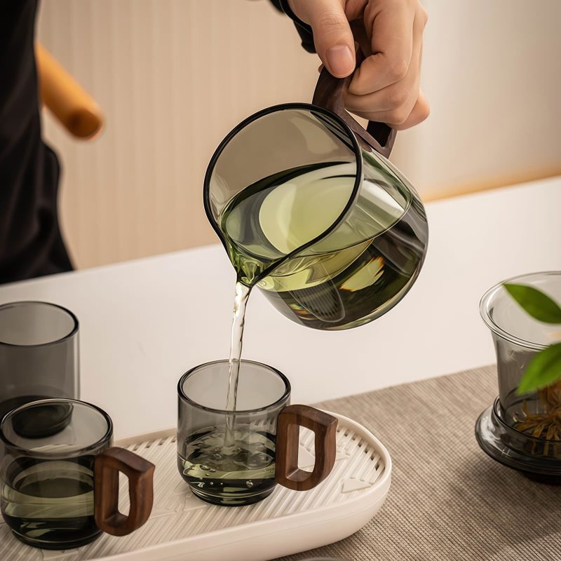 Portable Glass Travel Tea Set with Case - Modern Gongfu Brewing - 3