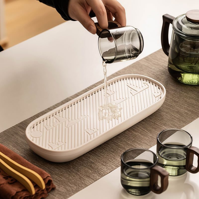 Portable Glass Travel Tea Set with Case - Modern Gongfu Brewing - 5