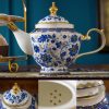 Floral Afternoon Tea Set: Elegant Bone China Teapot & Cups - 1