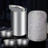 Leichtes Reise-Teeset aus reinem Titan mit Etui Pure Titanium Lightweight Chinese Travel Tea Set with Case - 3