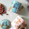 Bone-China-Tasse mit Vogel-Motiv, Deckel & Löffel Bird Bone China Mug with Lid & Spoon - Elegant Ceramic Tea Mug - 2