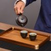 Tee-Tablett aus Walnussholz mit Messingecken Natural Walnut Tea Tray with Brass Corners | Luxury Serving Tray - 2