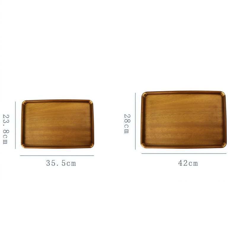 Tee-Tablett aus Walnussholz mit Messingecken Natural Walnut Tea Tray with Brass Corners | Luxury Serving Tray - 8