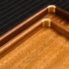 Tee-Tablett aus Walnussholz mit Messingecken Natural Walnut Tea Tray with Brass Corners | Luxury Serving Tray - 6