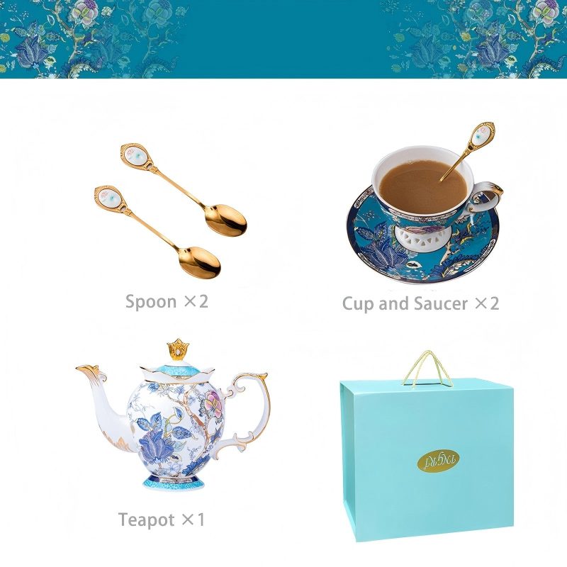 Handgefertigtes Bone-China-Teeservice „Jadeit“ mit edlem Golddekor INGRI Jadeite Handcrafted Bone China Tea Set with German Gold Detailing - 18