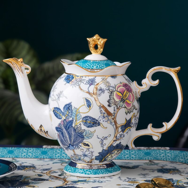 Handgefertigtes Bone-China-Teeservice „Jadeit“ mit edlem Golddekor INGRI Jadeite Handcrafted Bone China Tea Set with German Gold Detailing - 14