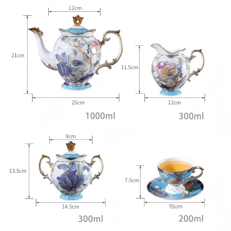 Handgefertigtes Bone-China-Teeservice „Jadeit“ mit edlem Golddekor INGRI Jadeite Handcrafted Bone China Tea Set with German Gold Detailing - 12