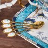 Handgefertigtes Bone-China-Teeservice „Jadeit“ mit edlem Golddekor INGRI Jadeite Handcrafted Bone China Tea Set with German Gold Detailing - 2