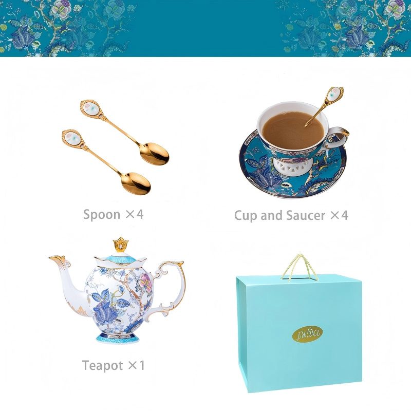 Handgefertigtes Bone-China-Teeservice „Jadeit“ mit edlem Golddekor INGRI Jadeite Handcrafted Bone China Tea Set with German Gold Detailing - 21