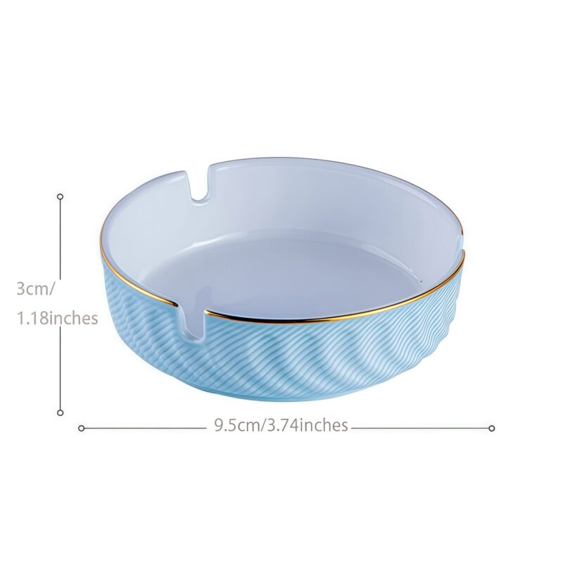 Handgefertigtes Bone-China-Geschirrset Ocean Blue mit echtem Goldrand INGRI Ocean Blue Handcrafted Bone China Dinnerware Set with Gold Rim - 2