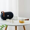 Elegantes Reise-Teeservice aus Keramik und Glas mit Tasche Elegant Ceramic & Glass Travel Tea Set with Travel Bag - 1