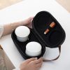Elegantes Reise-Teeservice aus Keramik und Glas mit Tasche Elegant Ceramic & Glass Travel Tea Set with Travel Bag - 5