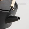Japanisches Keramik-Teeservice in Schwarz-Gold Black Gold Ceramic Japanese Tea Set - 7 Piece Tilang Teapot & Cups - 2