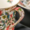 Hand-Painted Floral & Fruit Porcelain Cup & Saucer Set with 24K Gold - 3