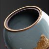 Handbemalte Keramik-Teedose „Wellen und Fische“ Waves & Fish Hand-Painted Ceramic Tea Caddy - Loose Leaf Storage - 4