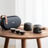 Pure Ceramic Travel Tea Set with Travel Bag - Upscale & Portable - 5