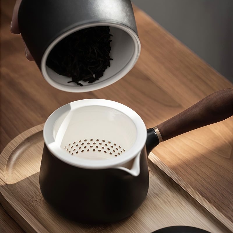 Pure Ceramic Travel Tea Set with Travel Bag - Upscale & Portable - 2