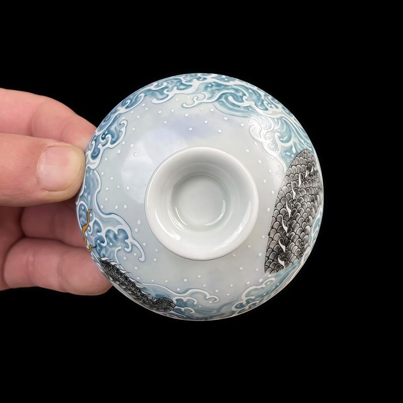 Jingdezhen Chinese Dragon Porcelain Gaiwan Tea Set | Exquisite 5-Piece Set - 4