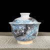 Jingdezhen Chinese Dragon Porcelain Gaiwan Tea Set | Exquisite 5-Piece Set - 3