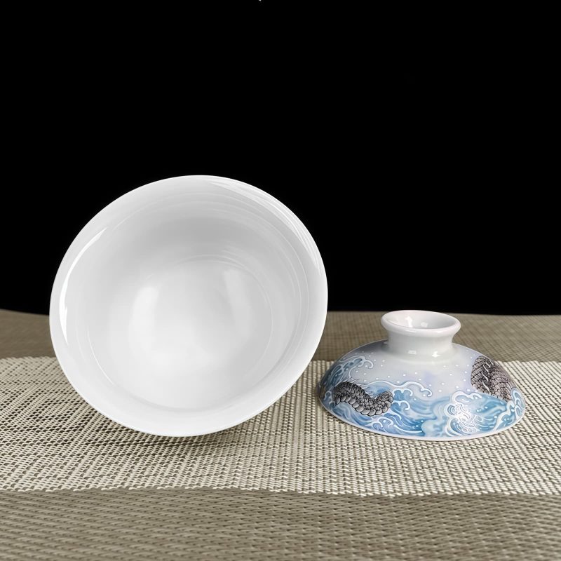 Jingdezhen Chinese Dragon Porcelain Gaiwan Tea Set | Exquisite 5-Piece Set - 5