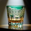 Handgeschliffenes Edo-Kiriko-Whiskyglas „Prisma“ mit Holzbox Edo Kiriko Prism Whisky Glass with Wooden Box - Geometric Brilliance - 4