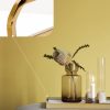 Golden Rectangle Metal Wood Decorative Tray - Elegant Serving - 5