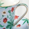 Hand-painted Floral Porcelain Tea Cup & Saucer Set - Gift Box - 4