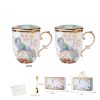 Handgefertigtes Bone-China-Tassenset für Paare mit Golddetails und goldenen Henkeln INGRI Handcrafted Bone China Couple Mug Set | Elegant Mugs - 7