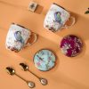 Handgefertigtes Bone-China-Tassenset für Paare mit Golddetails und goldenen Henkeln INGRI Handcrafted Bone China Couple Mug Set | Elegant Mugs - 8