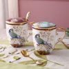 Handgefertigtes Bone-China-Tassenset für Paare mit Golddetails und goldenen Henkeln INGRI Handcrafted Bone China Couple Mug Set | Elegant Mugs - 10