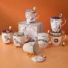 Handgefertigtes Bone-China-Tassenset für Paare mit Golddetails und goldenen Henkeln INGRI Handcrafted Bone China Couple Mug Set | Elegant Mugs - 3