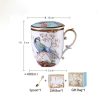 Handgefertigtes Bone-China-Tassenset für Paare mit Golddetails und goldenen Henkeln INGRI Handcrafted Bone China Couple Mug Set | Elegant Mugs - 2