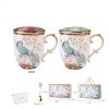 Handgefertigtes Bone-China-Tassenset für Paare mit Golddetails und goldenen Henkeln INGRI Handcrafted Bone China Couple Mug Set | Elegant Mugs - 5