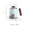 Tumbling Waves Porcelain Tea Mug with Gold Trim, Infuser & Lid (15 OZ) - 1