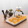 Automatisches Teeset aus Glas mit Emaille-Cloisonné und Ebenholzgriff Enamel Cloisonne Automatic Glass Tea Set with Ebony Wood Handle - 6
