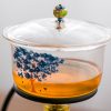 Automatisches Teeset aus Glas mit Emaille-Cloisonné und Ebenholzgriff Enamel Cloisonne Automatic Glass Tea Set with Ebony Wood Handle - 2